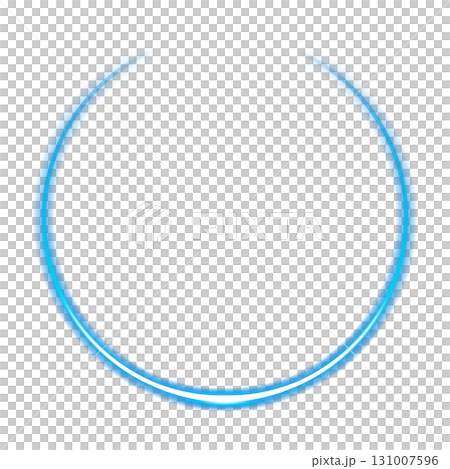 Blue glowing ring (transparent background) 131007596