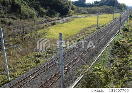 常磐線の鉄道線路 茨城県 131007709