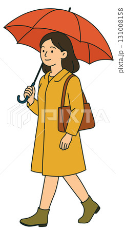 傘をさしている女性「AI生成画像」 131008158