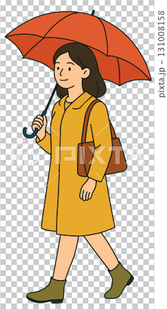 傘をさしている女性「AI生成画像」 131008158