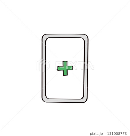 スマホと医療マークのイラスト 131008778