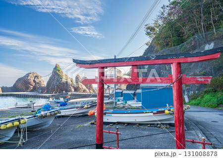 「岩手県」小袖漁港の風景　久慈市 131008878