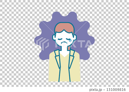 一位壓力很大的女商人的插圖 一位壓力很大的女商人的插圖 131009816