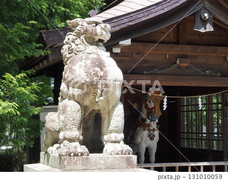 長野県 穂高神社の狛犬と神馬 8月 長野県 穂高神社の狛犬と神馬 8月 131010059