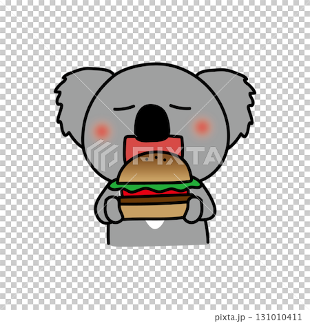 無尾熊吃一個大漢堡 131010411