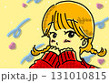 恥ずかしそうな女性のイラスト 131010815