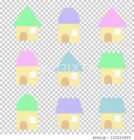 可愛くてシンプルな家のイラスト 131011924