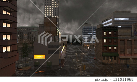 水没した都市 131011969