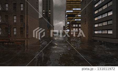 水没した都市 131011972