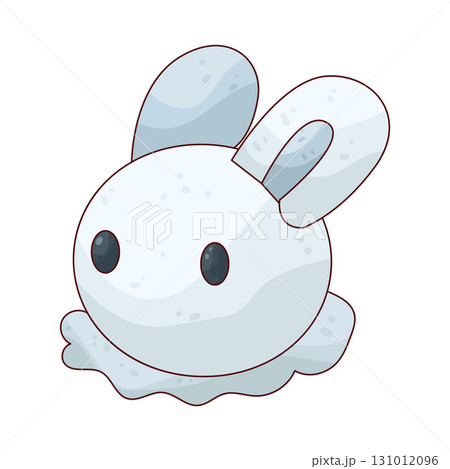 illustration of bunny shaped snow 131012096