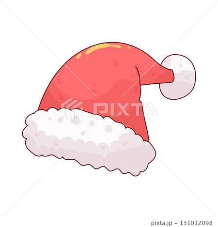illustration of santa hat 131012098