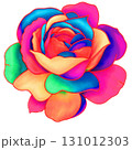 バラバラな色のありえない薔薇 131012303