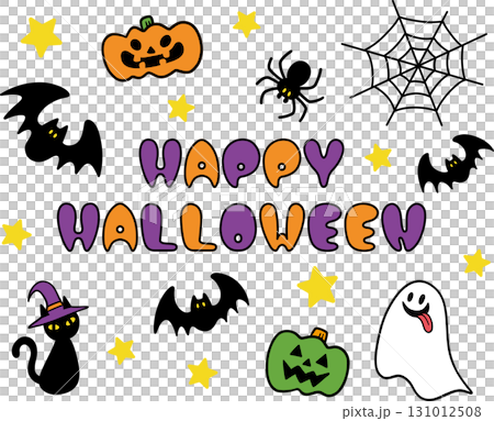 ハロウィンのイラストセット 131012508