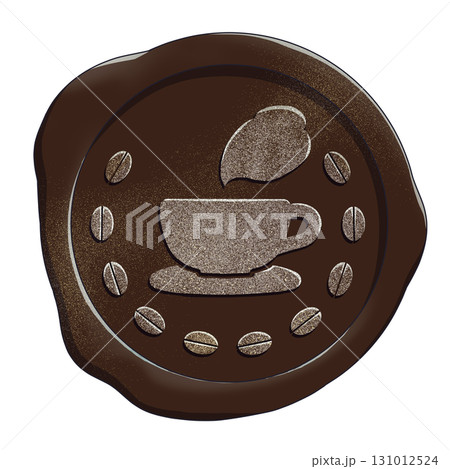 コーヒー柄のシーリングスタンプ 131012524