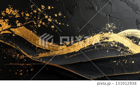 和柄、和風イメージの背景素材（春） 131012938