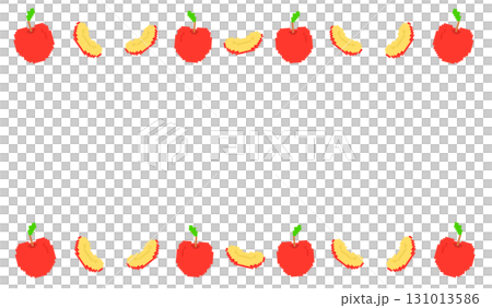 りんごフレーム_ドット絵 りんごフレーム_ドット絵 131013586