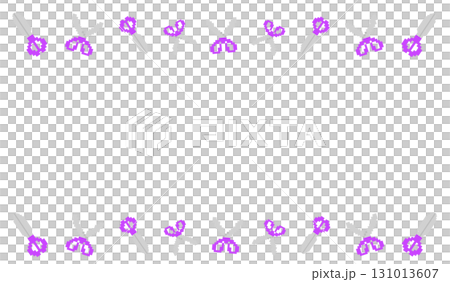 ハサミ_ドット絵フレーム(紫) ハサミ_ドット絵フレーム(紫) 131013607