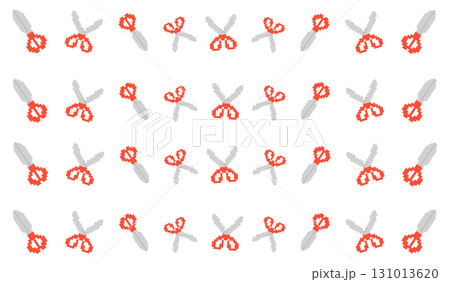 ハサミパターン_ドット絵(赤) ハサミパターン_ドット絵(赤) 131013620