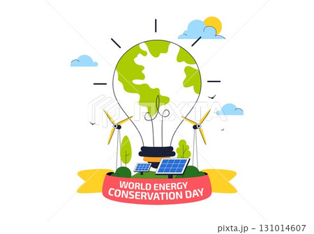 Energy Conservation Day Illustration featuring the Importance of Saving the Planet with Green and Eco Friendly for Maintaining the Global Ecosystem Energy Conservation Day Illustration featuring the Importance of Saving the Planet with Green and Eco Friendly for Maintaining the Global Ecosystem 131014607