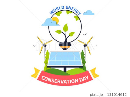 Energy Conservation Day Illustration featuring the Importance of Saving the Planet with Green and Eco Friendly for Maintaining the Global Ecosystem Energy Conservation Day Illustration featuring the Importance of Saving the Planet with Green and Eco Friendly for Maintaining the Global Ecosystem 131014612