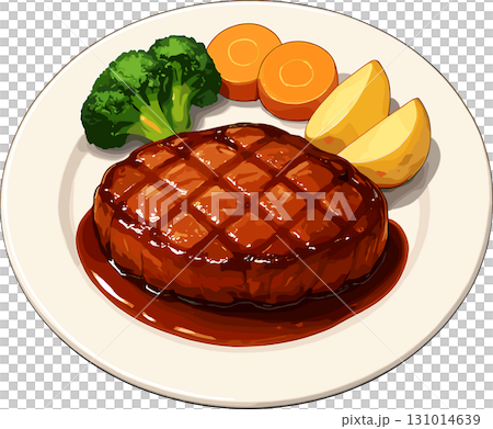 ステーキプレートのイラスト 131014639