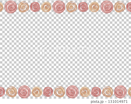 用水彩畫的玫瑰圖案的時尚框架插圖 131014971