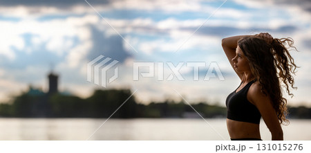 Dynamic and Inspiring Lifestyle Portrait by the Beautiful Waterside Movement and Inspiration 131015276