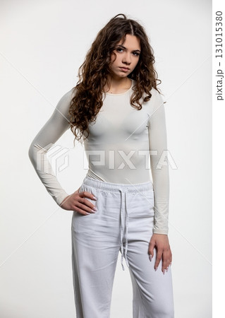 A Fashion Model Showcasing a Casual Chic Outfit That Radiates Style and Elegance A Fashion Model Showcasing a Casual Chic Outfit That Radiates Style and Elegance 131015380