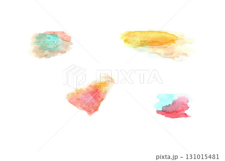 透明水彩絵の具で描いた秋の色A 131015481