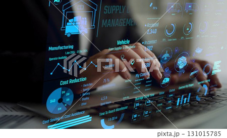 Supply Chain Management Dashboard with Logistics and KPI Metrics Thunk Supply Chain Management Dashboard with Logistics and KPI Metrics Thunk 131015785