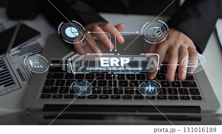 ERP System Dashboard for Enterprise Resource Planning and Business Muxer 131016189