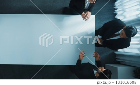 Smart business team present marketing plan and making hand shaking. Directorate. Smart business team present marketing plan and making hand shaking. Directorate. 131016608