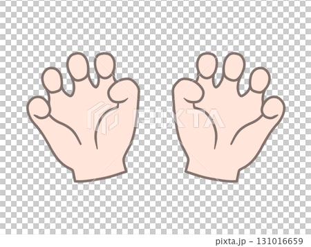 Hand illustration "Grrr!" Skin color Hand illustration "Grrr!" Skin color 131016659