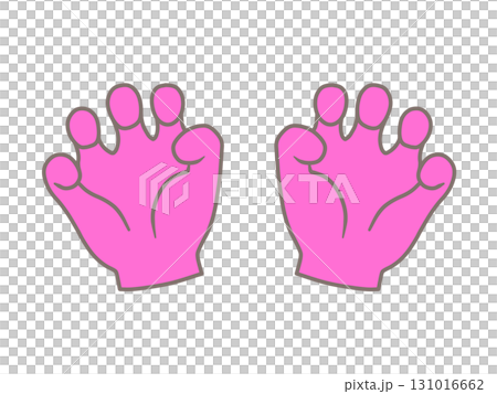 Pink hand illustration "Grrr!" Pink hand illustration "Grrr!" 131016662