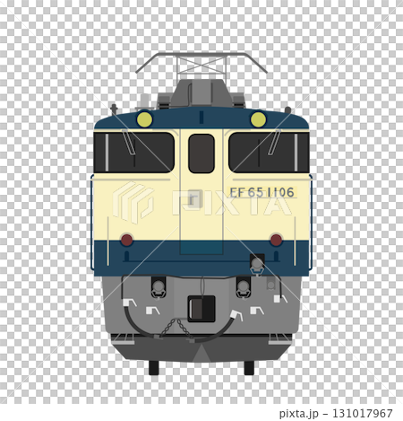 EF65 電力機車前部的向量插圖（帶雪犁） 131017967