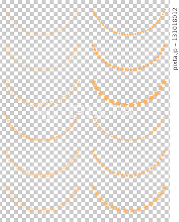 Orange star garland decorative border set 131018012
