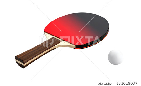 Badminton racket and shuttlecock isolated on white background. 131018037