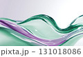 緑と紫の抽象的な光沢曲線デザイン背景 131018086