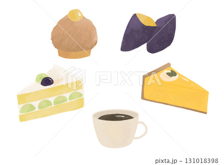 秋のスイーツのセット 秋のスイーツのセット 131018398