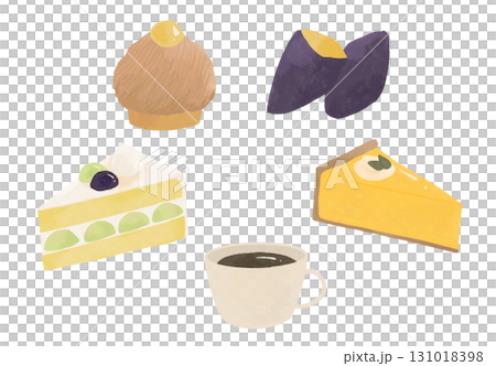 秋のスイーツのセット 秋のスイーツのセット 131018398