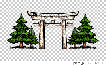 Illustration of a door isolated on a white background Illustration of a door isolated on a white background 131018434