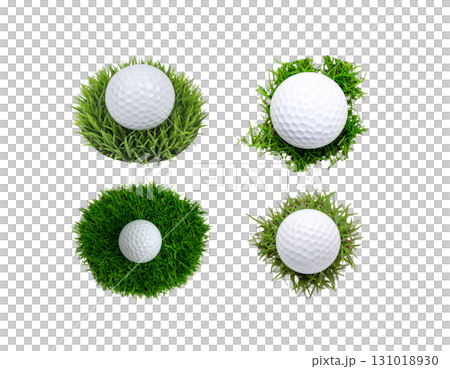 3D rendering of a white golf ball isolated on white background. 3D rendering of a white golf ball isolated on white background. 131018930