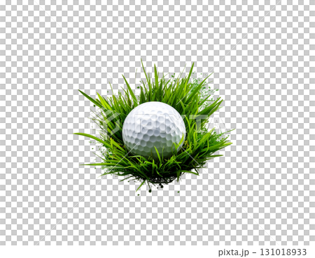 3D rendering of a white golf ball isolated on white background. 3D rendering of a white golf ball isolated on white background. 131018933