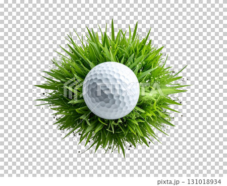 3D rendering of a white golf ball isolated on white background. 3D rendering of a white golf ball isolated on white background. 131018934