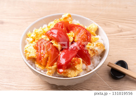トマトのたまご炒め丼 トマトのたまご炒め丼 131019556