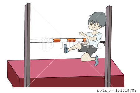 高跳びをしている男の子のイラスト 高跳びをしている男の子のイラスト 131019788