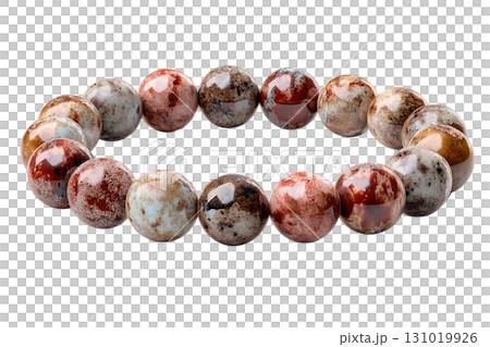 Red jasper beaded bracelet. AI-generated item Red jasper beaded bracelet. AI-generated item 131019926