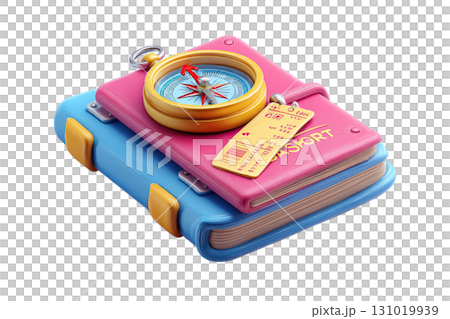 3d cartoon travel essentials set. AI-generated item 3d cartoon travel essentials set. AI-generated item 131019939