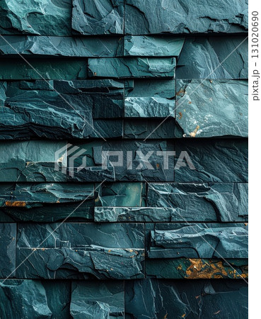 《AI画像》モダンな緑色の外壁のテクスチャー 131020690