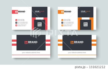 Professional corporate business card or visiting card design template. Creative design for identity card, contact, branding, stationery design layout template. Professional corporate business card or visiting card design template. Creative design for identity card, contact, branding, stationery design layout template. 131021212